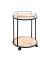 Beistelltisch 14906, 60cm (H), 45x45cm (BxT), rund, eiche / schwarz