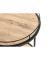 Beistelltisch 14906, 60cm (H), 45x45cm (BxT), rund, eiche / schwarz