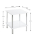 Beistelltisch 15366, 45cm (H), 39x39cm (BxT), quadratisch, weiß / chrom
