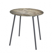 Beistelltisch 15437, 41cm (H), 40x40cm (BxT), rund, braun / schwarz
