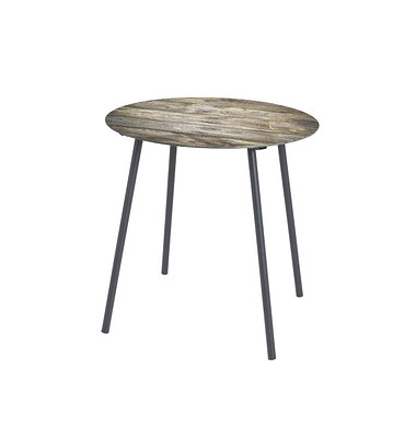 Beistelltisch 15437, 41cm (H), 40x40cm (BxT), rund, braun / schwarz