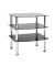Beistelltisch 15509, 59cm (H), 54x45cm (BxT), rechteckig, glasklar / silber