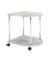 Beistelltisch 15610, 45cm (H), 42x40cm (BxT), Winkelform, Betonoptik / chrom