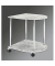 Beistelltisch 15610, 45cm (H), 42x40cm (BxT), Winkelform, Betonoptik / chrom
