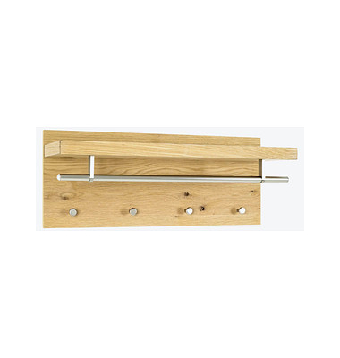 HAKU Möbel Wandgarderobe 15612 braun Metall 4 Haken 75,0 x 30,0 cm