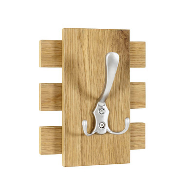 HAKU Möbel Wandgarderobe 15615 braun Holz 1 Haken 16,0 x 20,0 cm