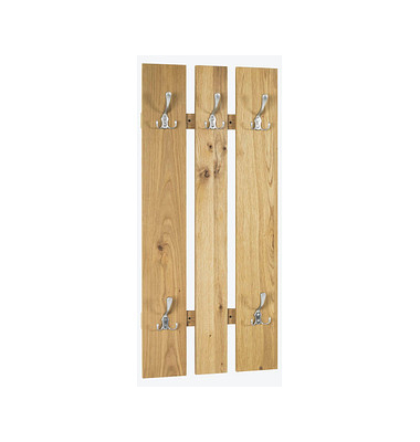 HAKU Möbel Wandgarderobe 15616 braun Holz 5 Haken 45,0 x 100,0 cm