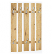 HAKU Möbel Wandgarderobe 15617 braun Holz 8 Haken 65,0 x 100,0 cm