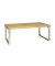 Couchtisch, 38cm (H), 100x60cm (BxT), rechteckig, eiche / silber