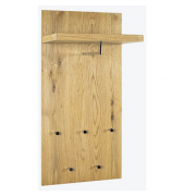 HAKU Möbel Wandgarderobe 15620 braun Holz 5 Haken 49,0 x 100,0 cm