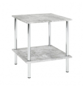 Beistelltisch 15666, 45cm (H), 39x39cm (BxT), quadratisch, Betonoptik / betonoptik
