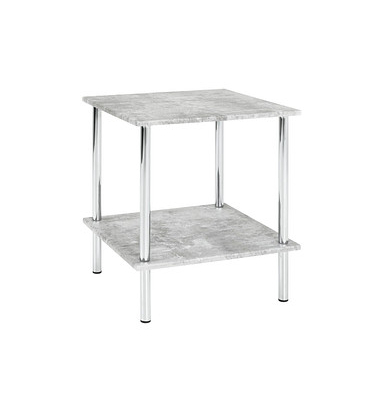 Beistelltisch 15666, 45cm (H), 39x39cm (BxT), quadratisch, Betonoptik / betonoptik