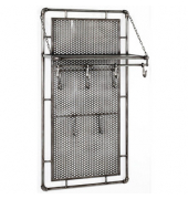 HAKU Möbel Wandgarderobe 15889 anthrazit Metall 9 Haken 60,0 x 120,0 cm