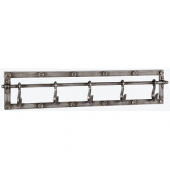 HAKU Möbel Wandgarderobe 15890 anthrazit Metall 5 Haken 73,0 x 15,0 cm