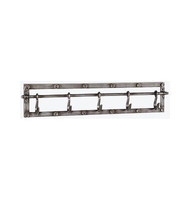 HAKU Möbel Wandgarderobe 15890 anthrazit Metall 5 Haken 73,0 x 15,0 cm