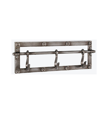 HAKU Möbel Wandgarderobe 15891 anthrazit Metall 3 Haken 43,0 x 15,0 cm