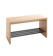 HAKU Möbel Schuhbank 15922 eiche, schwarz Holz 70,0 cm