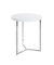 Beistelltisch 16340, 54cm (H), 45x45cm (BxT), rund, weiß / chrom
