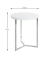 Beistelltisch 16340, 54cm (H), 45x45cm (BxT), rund, weiß / chrom