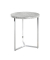 Beistelltisch 16640, 54cm (H), 45x45cm (BxT), rund, Betonoptik / silber