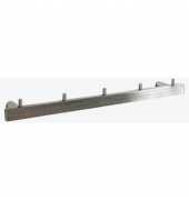 HAKU Möbel Wandgarderobe 16743 silber Metall 5 Haken 46,0 x 4,0 cm