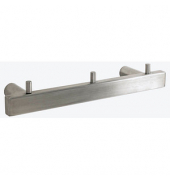 Wandgarderobe 16744 silber Metall 3 Haken 26,0 x 4,0 cm