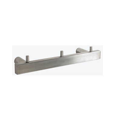 HAKU Möbel Wandgarderobe 16744 silber Metall 3 Haken 26,0 x 4,0 cm