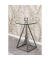 Beistelltisch 17724, 57cm (H), 45x45cm (BxT), rund, glasklar / grau