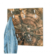 Wandgarderobe 17867 Motiv Holz 5 Haken 60,0 x 60,0 cm
