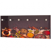 HAKU Möbel Wandgarderobe 17988 Motiv Metall 6 Haken 70,0 x 30,0 cm