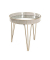 Beistelltisch 18146, 50cm (H), 51x51cm (BxT), rund, silber / gold