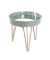 Beistelltisch 18147, 40cm (H), 41x41cm (BxT), rund, silber / gold