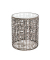 Beistelltisch 18252, 45cm (H), 38x38cm (BxT), rund, glasklar / silber