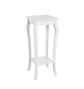 Beistelltisch 18340, 71cm (H), 30x30cm (BxT), rechteckig, weiß / weiß