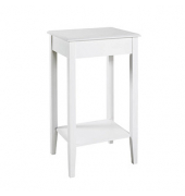 Beistelltisch 18341, 76cm (H), 43x36cm (BxT), rechteckig, weiß / weiß