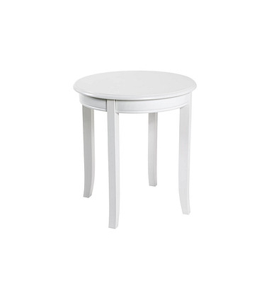 Beistelltisch, 51cm (H), 48x48cm (BxT), rund, wei&szlig; / wei&szlig;