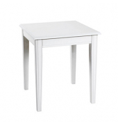 Beistelltisch 18343, 51cm (H), 45x45cm (BxT), rechteckig, weiß / weiß