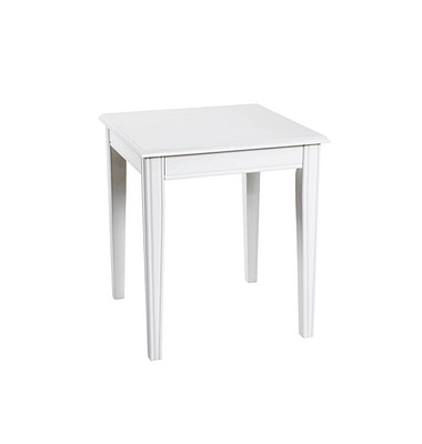 Beistelltisch 18343, 51cm (H), 45x45cm (BxT), rechteckig, weiß / weiß