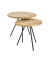 Beistelltisch 18362, 40cm (H), 40x40cm (BxT), rund, eiche / schwarz