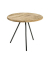 Beistelltisch 18363, 43cm (H), 50x50cm (BxT), rund, eiche / schwarz