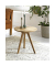 Beistelltisch 18366, 40cm (H), 40x40cm (BxT), rund, eiche