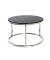 Beistelltisch 18576, 36 (H), 60x60 (BxT), rund, schwarz / silber