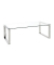 Couchtisch, 40cm (H), 120x60cm (BxT), rechteckig, transparent / silber