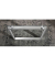 Couchtisch, 40cm (H), 120x60cm (BxT), rechteckig, transparent / silber