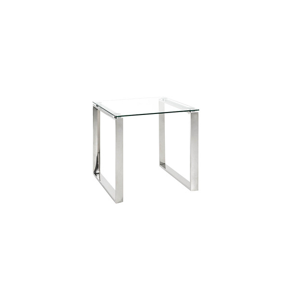 HAKU Möbel Beistelltisch Glas silber 55,0 x 55,0 x 55,0 cm - Bürobedarf  Thüringen
