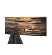 HAKU Möbel Wandgarderobe 18888 Motiv Holz 5 Haken 60,0 x 25,0 cm