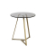 Beistelltisch 19283, 50cm (H), 45x45cm (BxT), rund, grau / gold