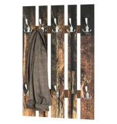 HAKU Möbel Wandgarderobe 19889 Motiv Holz 8 Haken 65,0 x 100,0 cm