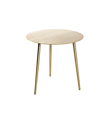 Beistelltisch 19944, 45cm (H), 45x45cm (BxT), rund, gold / gold