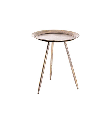 Beistelltisch 20210, 47cm (H), 38x38cm (BxT), rund, bronze / bronze